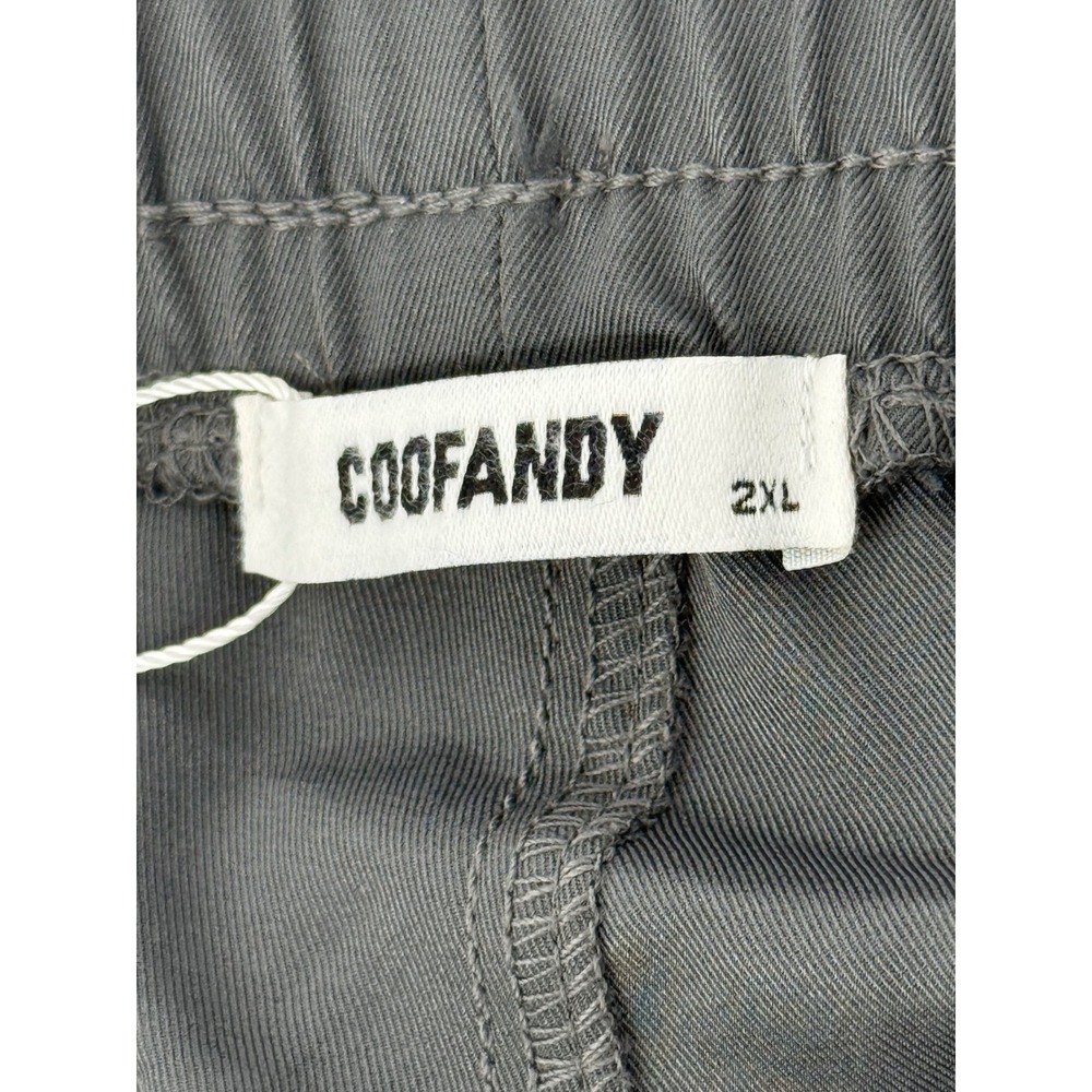 Coofandy Mens Gray Drawstring Waist Straight Leg Polyester Pants Sz 2XL NEW - Picture 9 of 13
